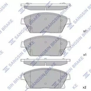 Колодки передние тормозные Cruze, Hi-Q (SP1480) (13301234) 13301234 на Шевроле Круз