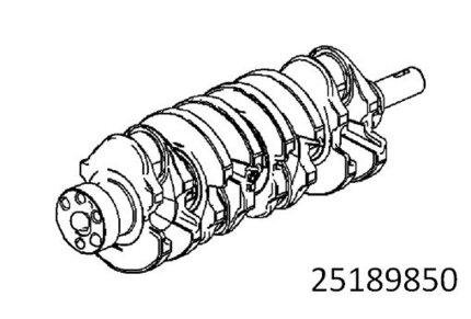 Коленчатый вал R2 25189850 на Равон Р2 Спарк