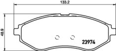 Тормозные колодки пер. Chevrolet Aveo 06- (akebono), HELLA PAGID (8DB355011251)