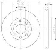 Диск тормозной Chevrolet Aveo 236mm, HELLA PAGID (8DD355111341)