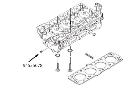 Заглушка блока цилиндров резьбовая (M121.5) 94535678 на Шевроле Лачеті