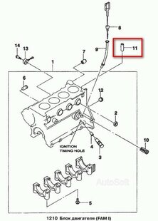 Втулка направляющая блока цилиндров Daewoo/Chevrolet 94580523 на Шевроле Такума