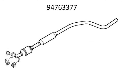 Глушитель R4 94763377 на Равон Р4, Кобальт