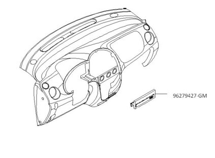 Крышка радиопанели (заглушка) 96279427 на Дэу Матиз