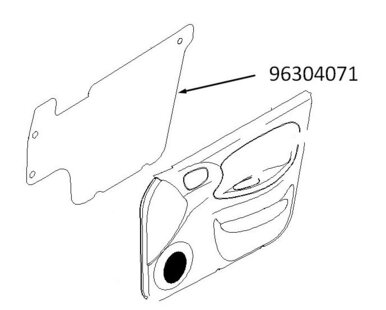 Прокладка карты двери передней правой 96304071 на Деу Ланос