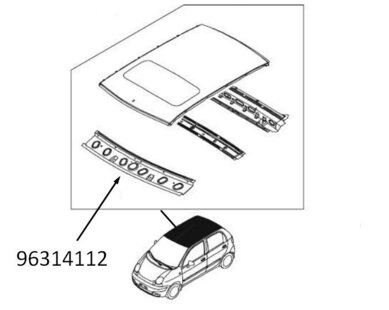 Рама передняя крыши MATIZ 96314112 на Дэу Матиз