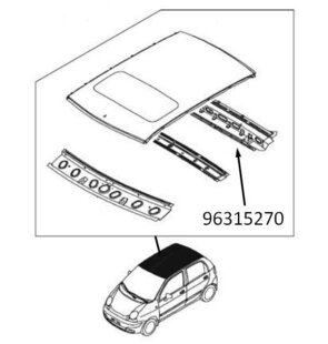 Рама задняя крыши MATIZ 96315270 на Дэу Матиз