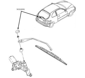 Колпачок заднего рычага стеклоочистителя HB 96324981 на Дэу Ланос