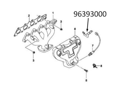 Кронштейн датчика NEXIA 1.6 DOHC 96393000 на Дэу Нексия