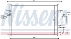 Радиатор кондиционера Lacetti, NISSENS (94725) с ресивером (96484931/96804274/9683783)