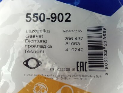 Прокладка глушителя (резонатора) Aveo/Lacetti, Fischer (550-902) (96536925) 96536925 на Шевроле ЗАЗ ВІДА