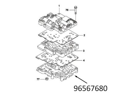 Корпус нижний клапанов MATIZ II 0.8 A/T 96567680 на Деу Матіз