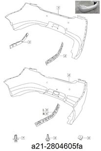 Кронштейн бампера задн. лев. A21-2804605FA на Чері Елара